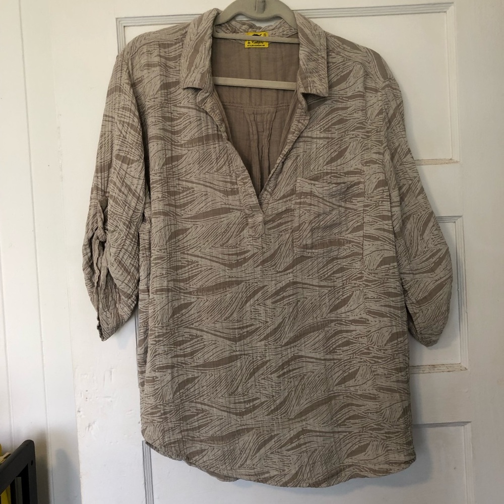 Kealopiko Naulu Pop-over Gauze Aloha Top